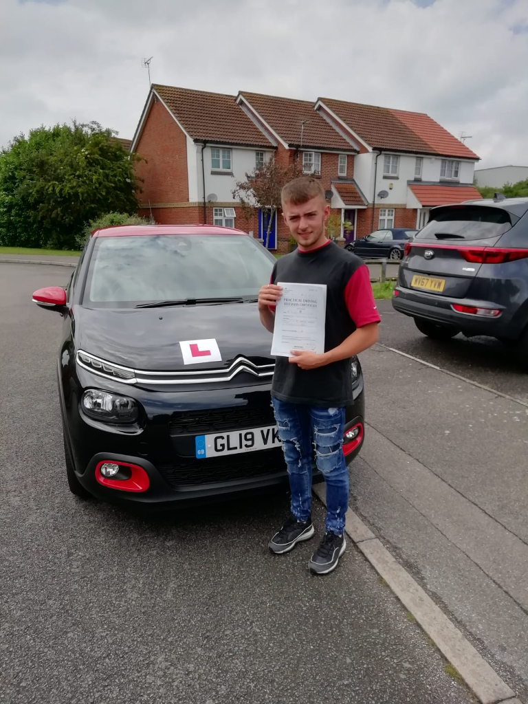 A student passes his driving exam